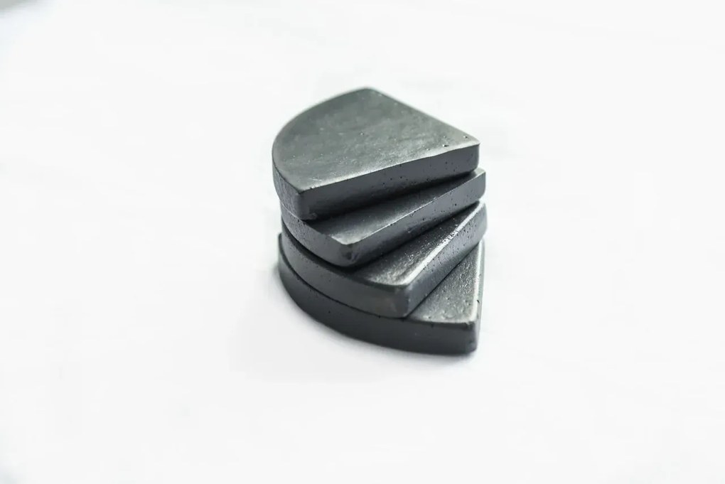 Podložky pod kvetináč PUT, umelý kamen, 7 x 7 cm, 4-set, sivá