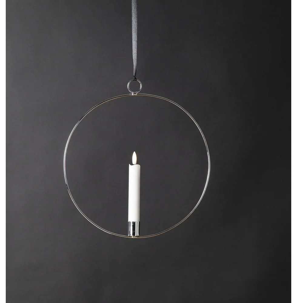 Svetelná dekorácia v striebornej farbe Flamme Ring – Star Trading