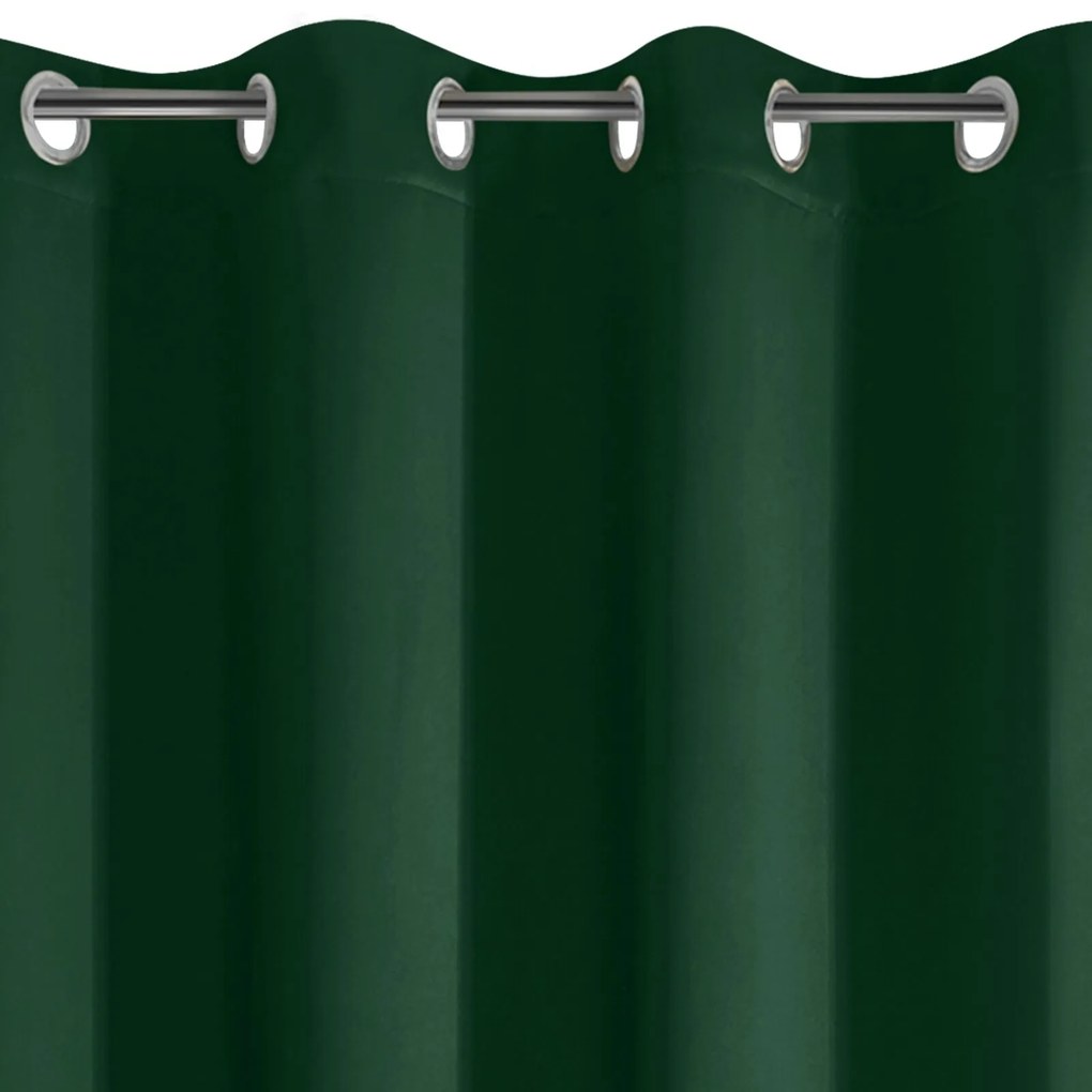 KRÁTKY ZATEMŇOVACÍ ZÁVES NA KRÚŽKOCH LOGAN 140X175 CM ZELENÁ