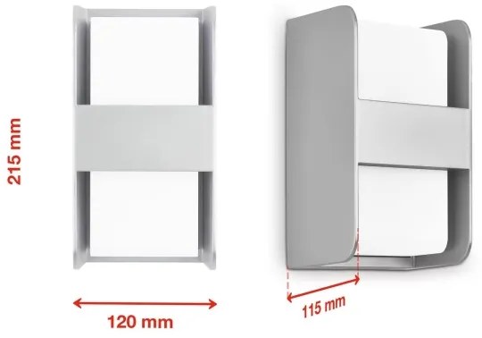 Telefunken 321004TF - Vonkajšie nástenné svietidlo 1xE27/12W/230V IP44 strieborná