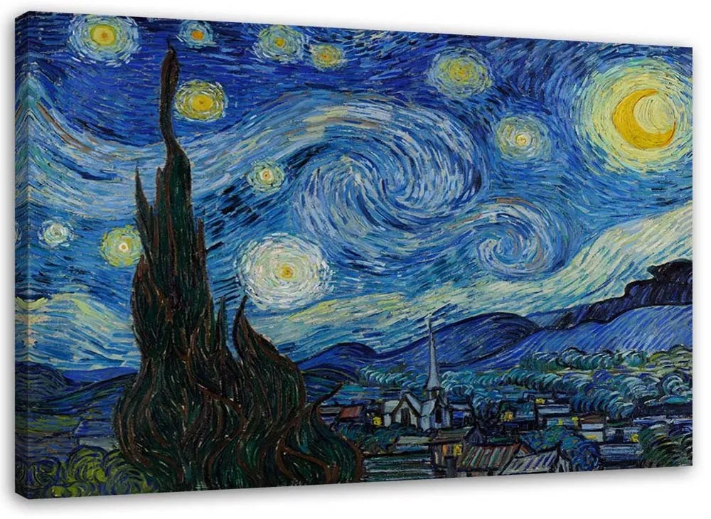 Gario Obraz na plátne Hviezdna noc - Vincent van Gogh, reprodukcia Rozmery: 90 x 60 cm