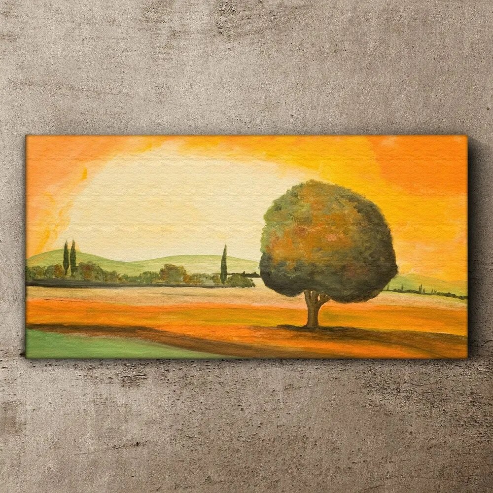 Obraz Canvas Maľovanie krajinnej strom