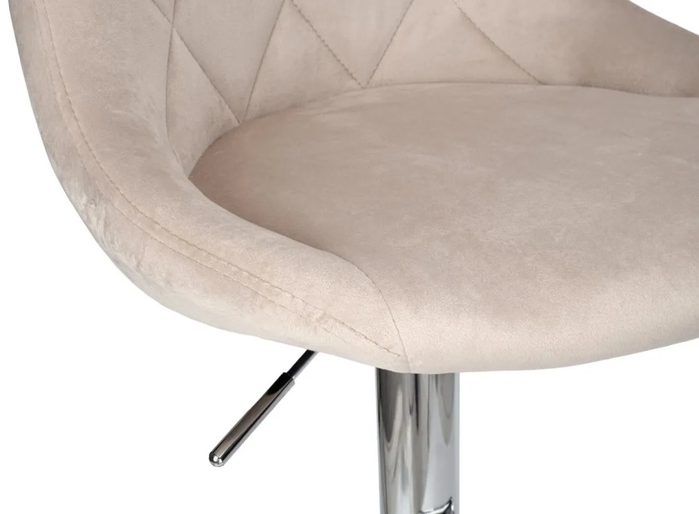 Barová stolička CYDRO chróm béžová