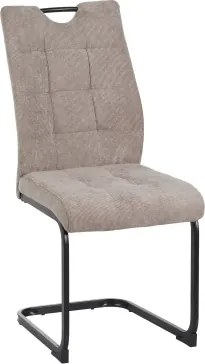 Jedálenská stolička Bruggy, béžová látka/látka v optike kože%