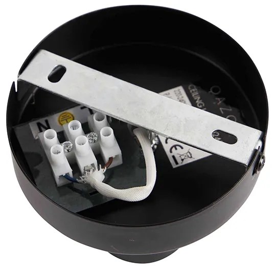 Dizajnové stropné svietidlo čierne s reflektorom G95 čiernym - Facile