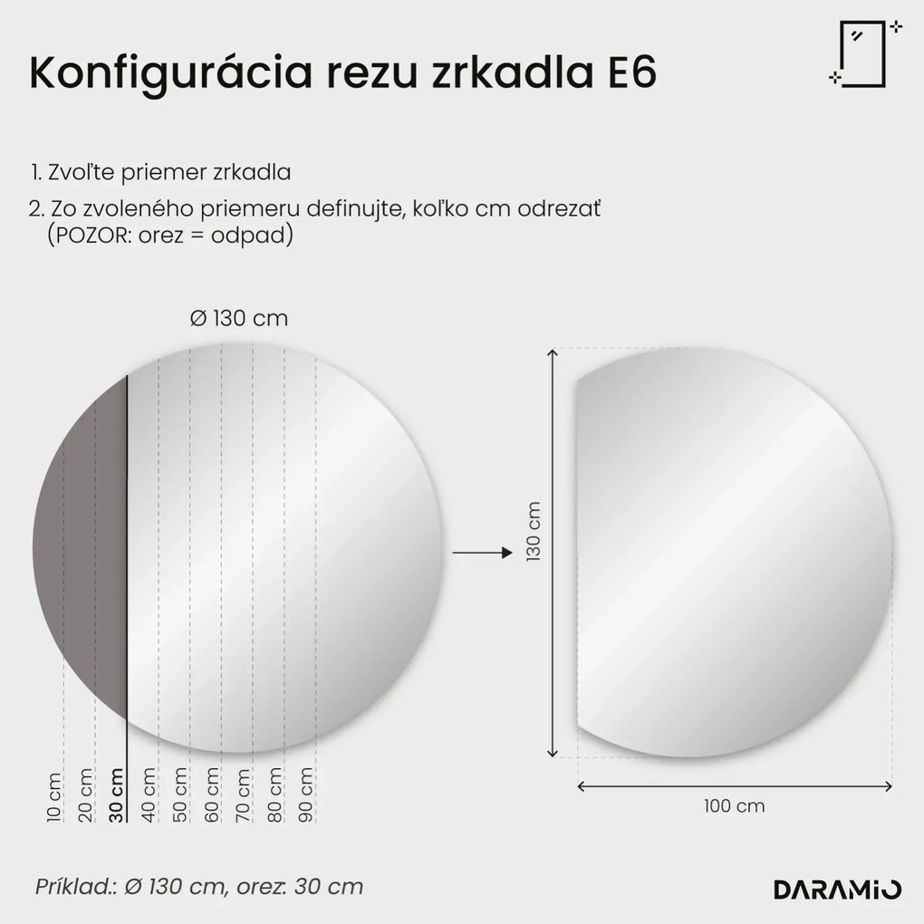 Okrúhle zrkadlo s LED svetlom E6