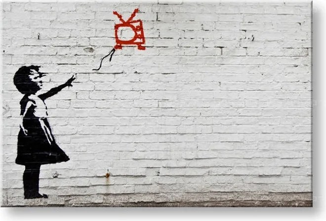Obraz na plátne Street ART – Banksy - 100x150 cm