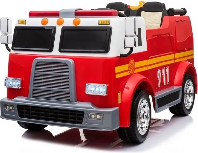 LEAN CARS Pilot LL911 Červené hasičské auto na batérie pre deti