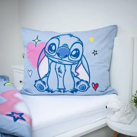 Jerry Fabrics Bavlnené obliečky 140x200 + 70x90 cm - Lilo a Stitch "Brush it"