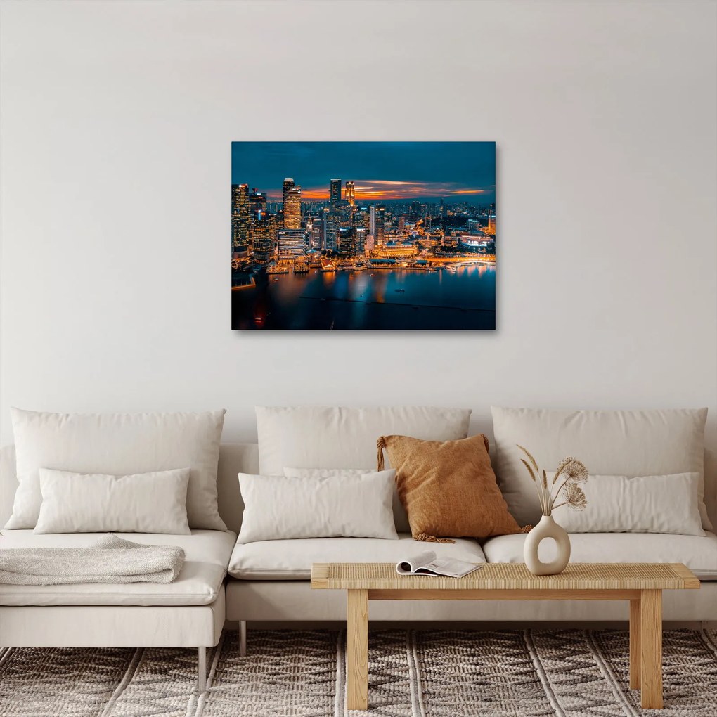 Obraz nočného mesta (70x50 cm)