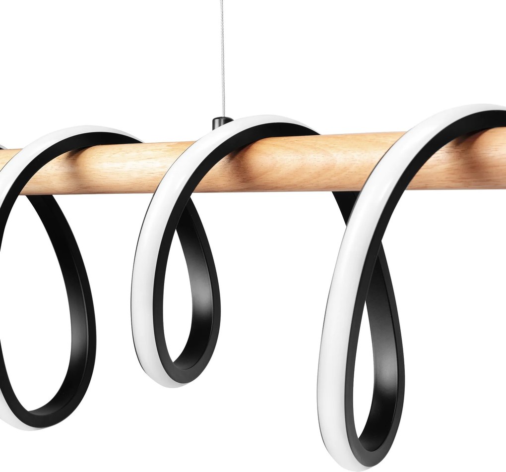 Toolight Toolight, LED stropné svietidlo 120cm 30W 4000K APP1288-CP, čierna-hnedá, OSW-00943