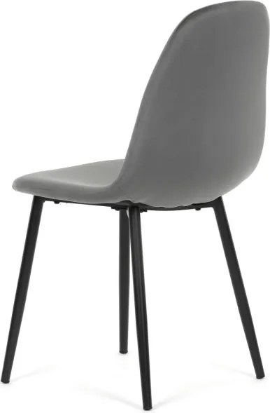 Jedálenská stolička zamatová, sivá CT-V2971 GREY4