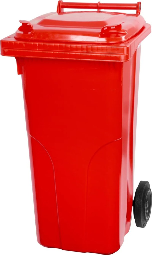 Popolnica na odpad Europlast 120 lit., plast, červená, HDPE