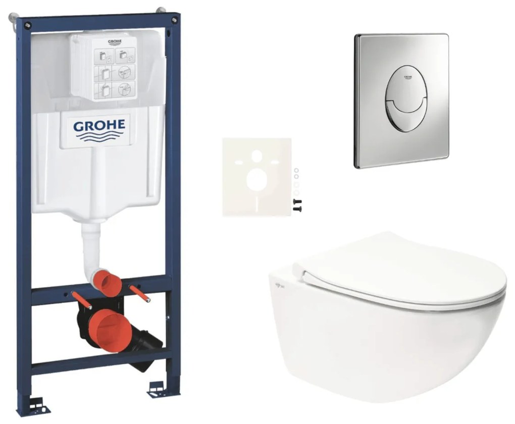 Závesný wc set do ľahkých stien / predstenová montáž Swiss Aqua Technologies Infinitio SIKOGRSIN11SA