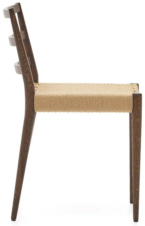 Jedálenská stolička z dubového dreva v hnedo-prírodnej farbe v súprave 2 ks Analy – Kave Home