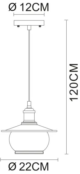 GLOBO 69030 - Závesné svietidlo NEVIS 1xE27/60W