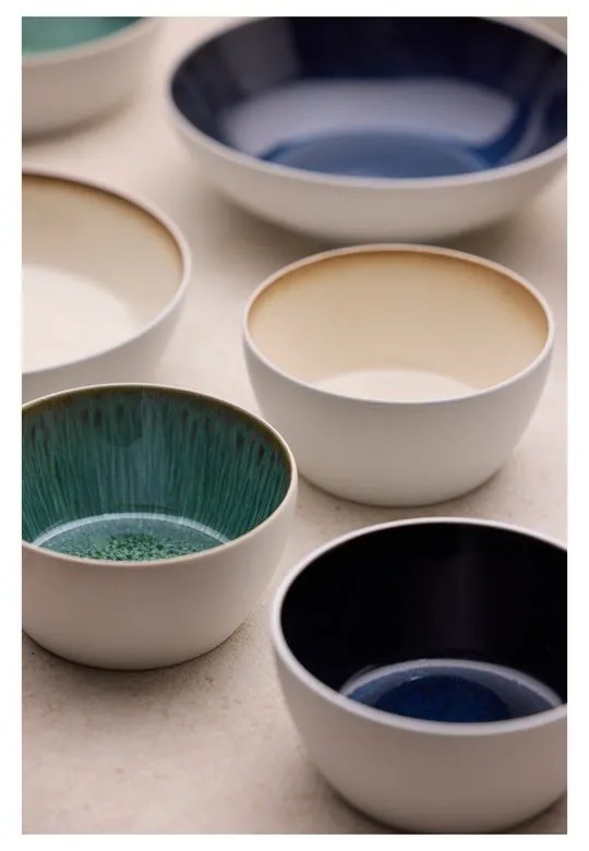 Biela/zelená miska z kameniny 400 ml Gastro White/Green – Bitz