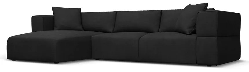 Čierna rohová pohovka, ľavý roh Esther - Milo Casa