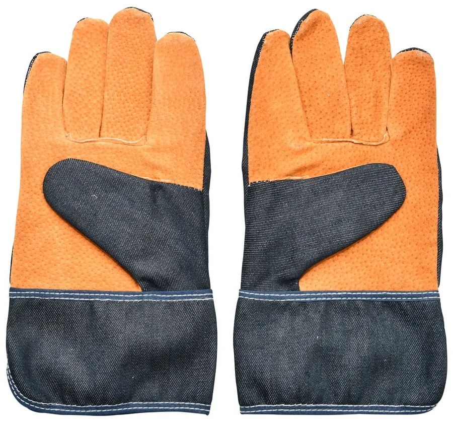 Modro-oranžové záhradnícke rukavice Esschert Design Denim