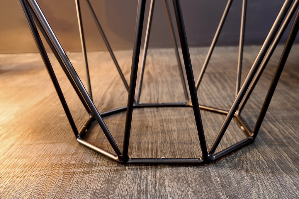 Konferenčný stolík Diamond 50cm mramor čierna šedá