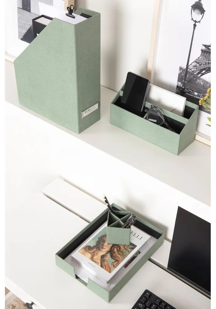 Kartónové organizéry v súprave 4 ks Hugo Canvas Paper Laminate – Bigso