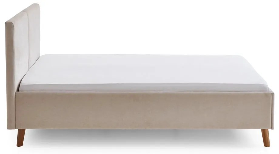 Béžová čalúnená dvojlôžková posteľ s roštom 140x200 cm Piano – Meise Möbel