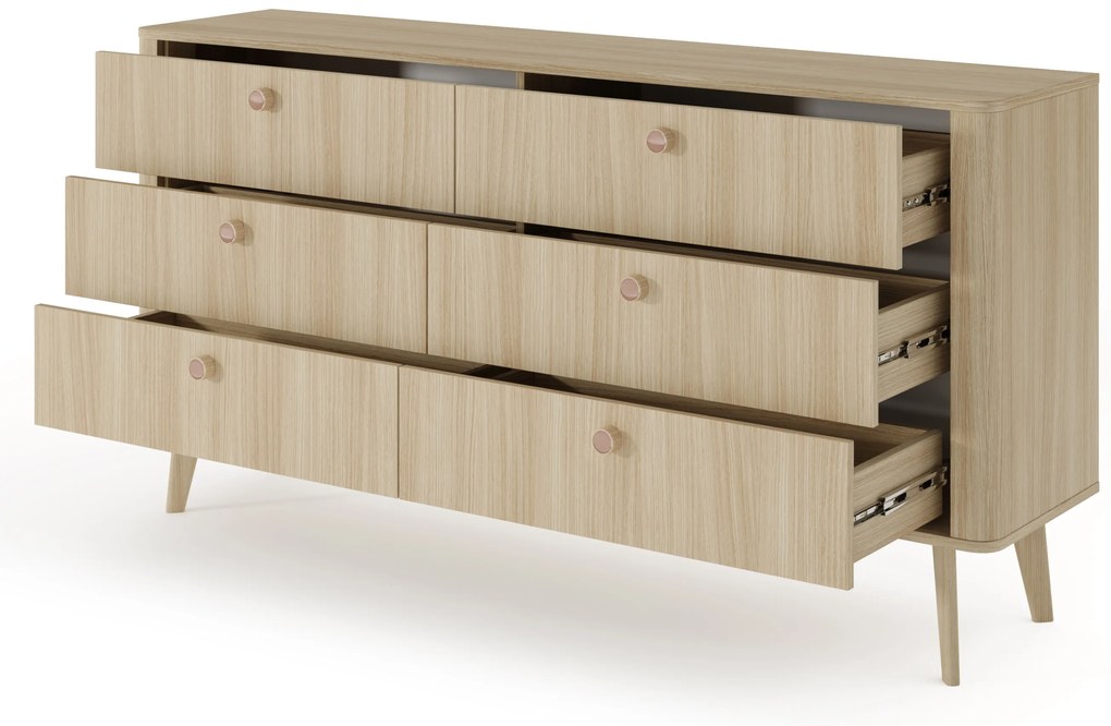 LAS Široká komoda Viki C - dub barista