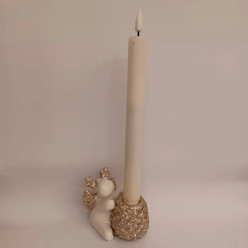 DECOLED Keramický svícen, 9,5 x 9 x 8 cm