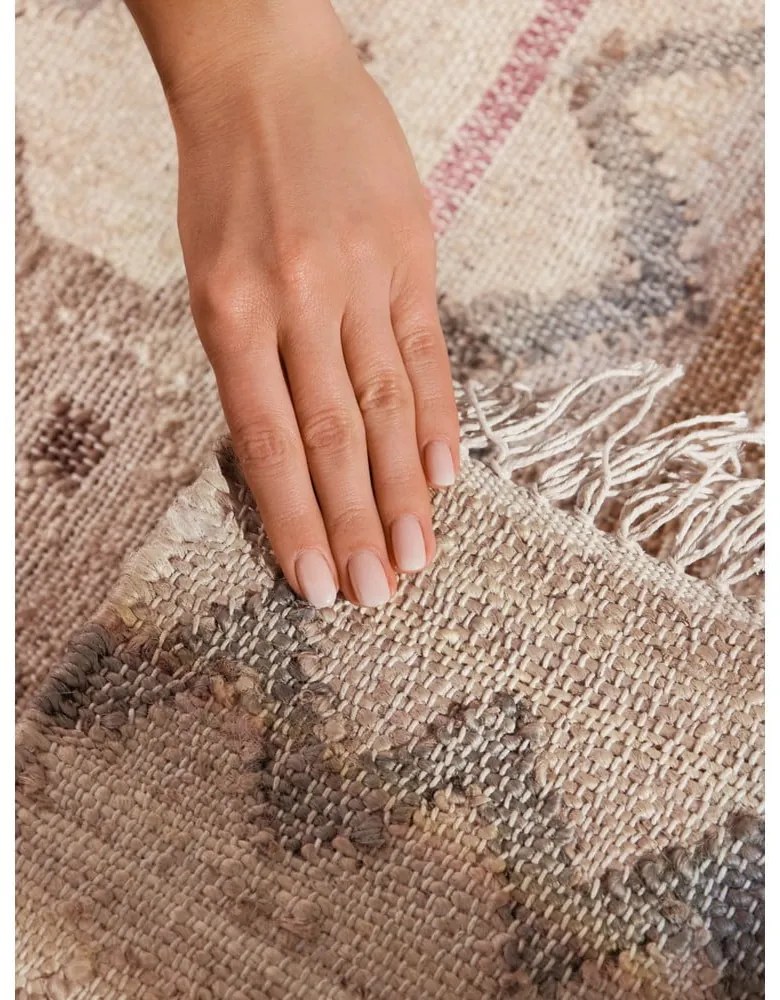 Krémový ručne tkaný jutový behúň 80x200 cm Roya Imani – Elle Decoration
