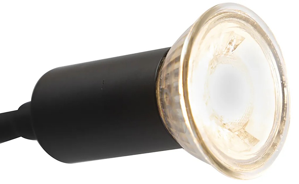 Inteligentná nástenná lampa čierna s USB vrátane Wifi A60 a GU10 - Zeno