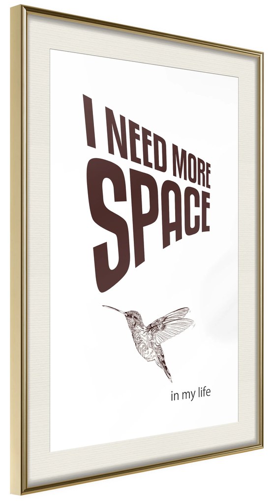 Artgeist Plagát - I Need More Space [Poster] Veľkosť: 20x30, Verzia: Čierny rám