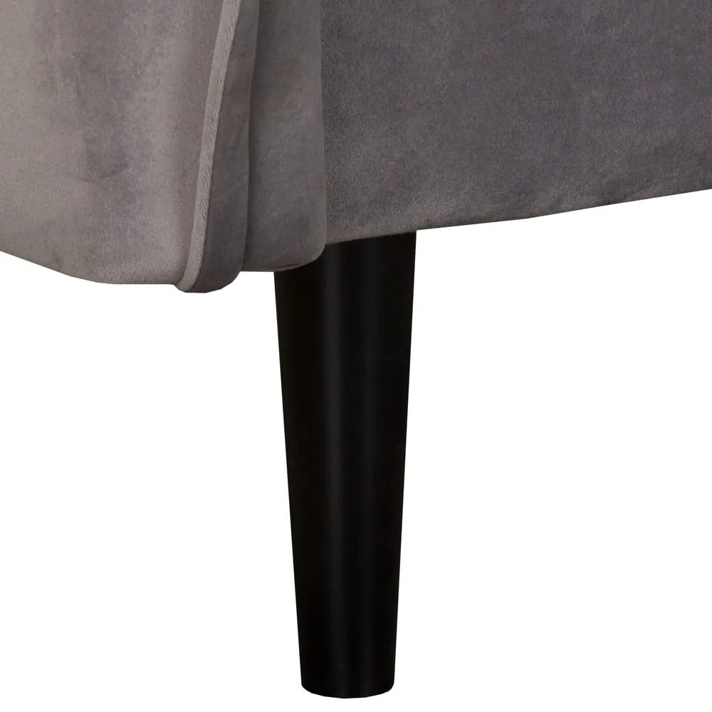 Sivé zamatové kreslo Juli – Ropez