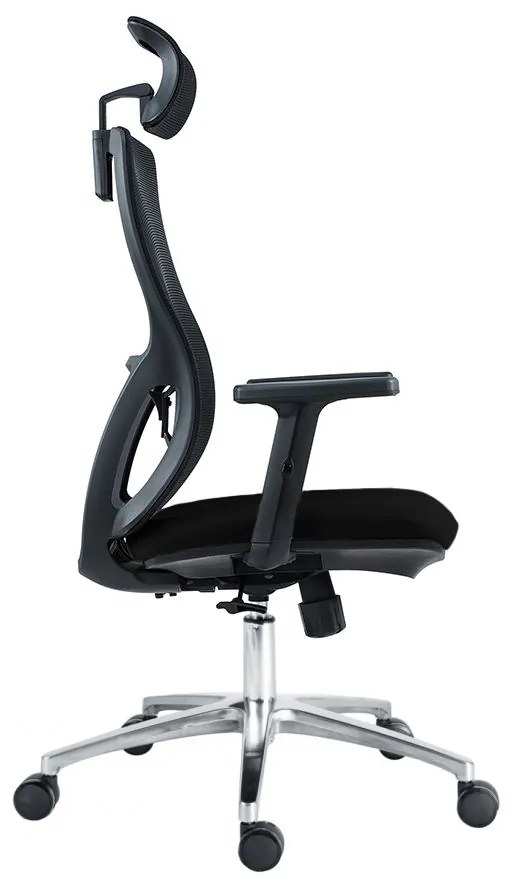 Kancelárska ergonomická stolička Neoseat TASCO — sieť / látka, čierna, nosnosť 150 kg