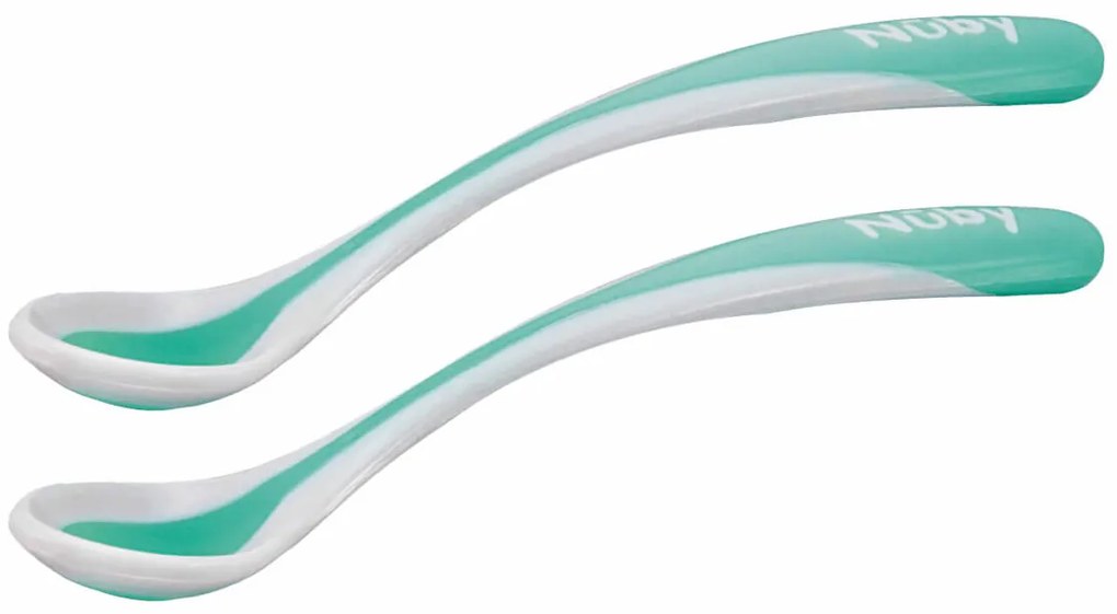 Lyžička kŕmiaca termo 2 ks, 3 m+, zelená