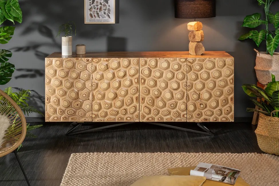 Dizajnová komoda z masívu Organic Living Mango 175cm