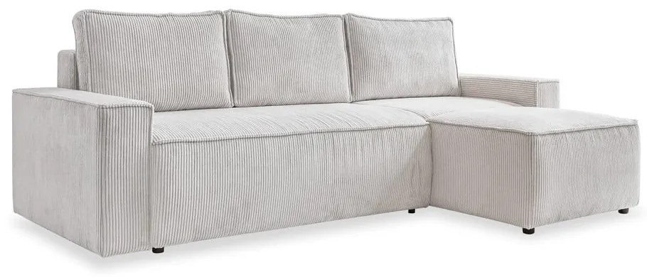 Biela menčestrová rozkladacia rohová pohovka (variabilná) Brave Dave – Miuform