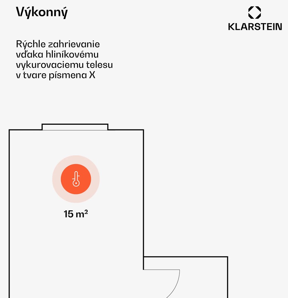 Klarstein Bansin Crystal Smart, konvektor, 1500 W, 5 - 50 °C, ovládanie cez aplikáciu