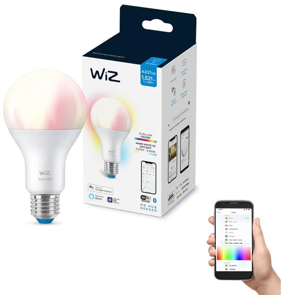 WiZ LED RGBW Stmievateľná žiarovka A67 E27/13W/230V 2200-6500K CRI 90 Wi-Fi -WiZ WI0005
