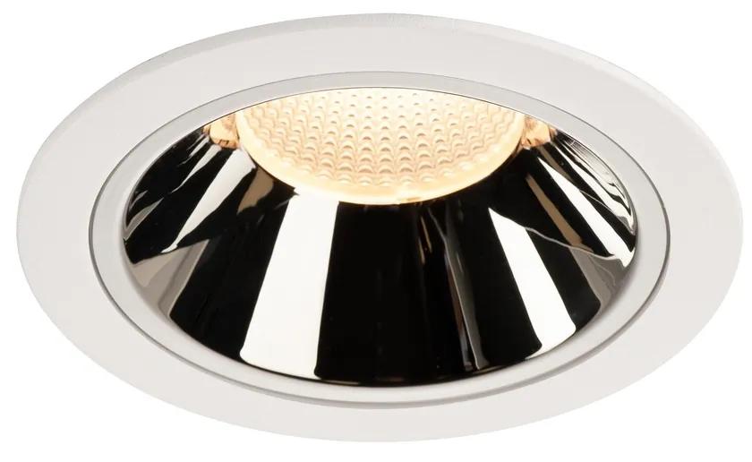 Stropné svietidlo SLV NUMINOS® DL XL vnitřní LED zápustné stropné svietidlo biela/chrom 3000 K 40° 1004026