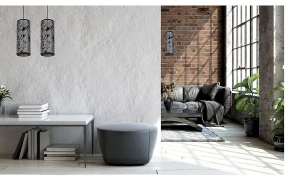 Luster na lanku AVALO 1xE27/60W/230V šedá/čierna