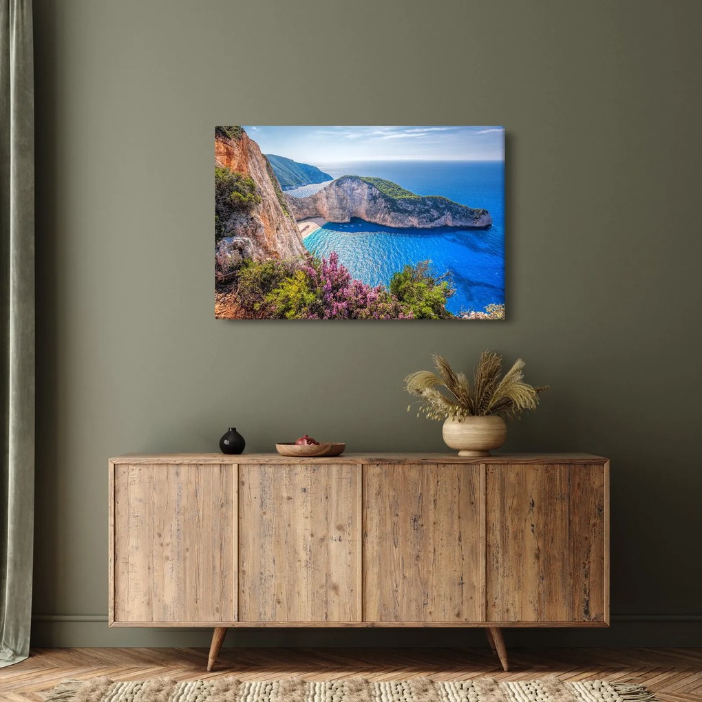 Obraz - Pláž Navagio, Grécko (90x60 cm)