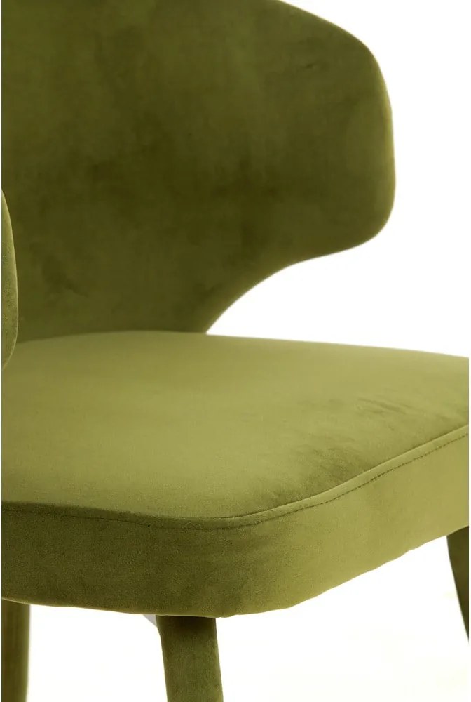 Zelené čalúnené jedálenské kreslá v súprave 2 ks Kosaka – Light &amp; Living