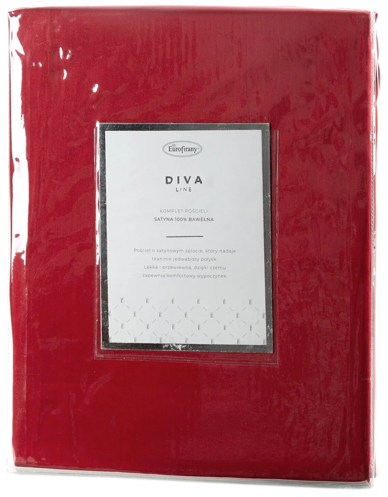 SATÉNOVÉ OBLIEČKY DINA 160X200 CM, 2 KS 70X80 CM ČERVENÉ