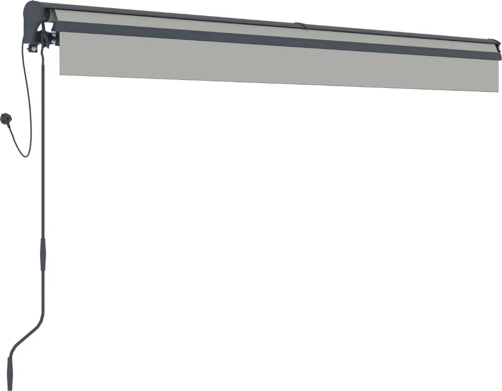 Elektrická markíza BestBerg BBSU-E350LG / 350 × 300 cm / svetlo sivá