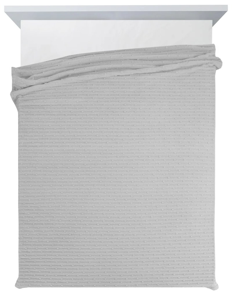 ŽAKÁROVÁ DEKA LISA 170X210 CM STRIEBORNÁ