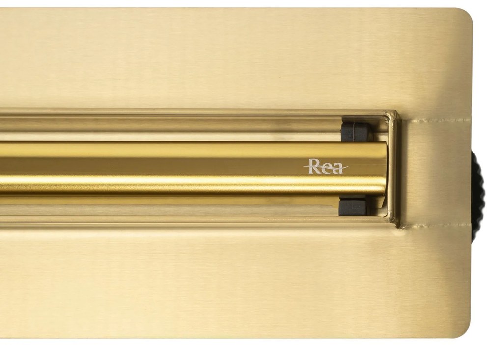 Rea Neox Slim Pro Gold, odtokový sprchový žľab 90 cm, zlatá lesklá, REA-G5805