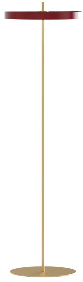 Červená LED stojacia lampa so stmievačom s kovovým tienidlom (výška 151 cm) Asteria Floor – UMAGE