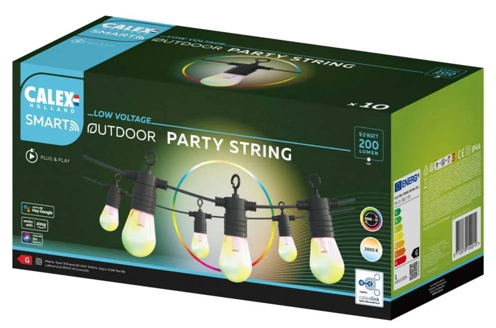 Calex Smart Outdoor Partystring reťaz, RGBW