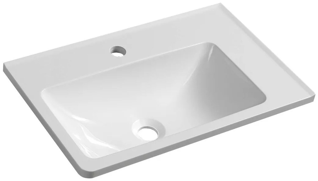 Sapho Sapho, ARANA umývadlo 56x11x35cm, liaty mramor, biela, pravé, AN056