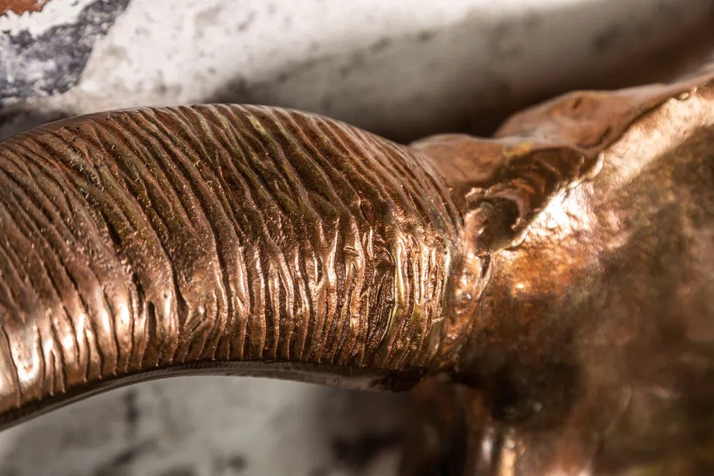 Dekoratívna socha Skull Matador - medená platina